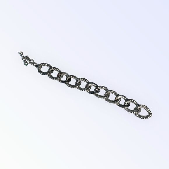 Judith Ripka Sterling Silver CZ Toggle Bracelet - Picture 4 of 4